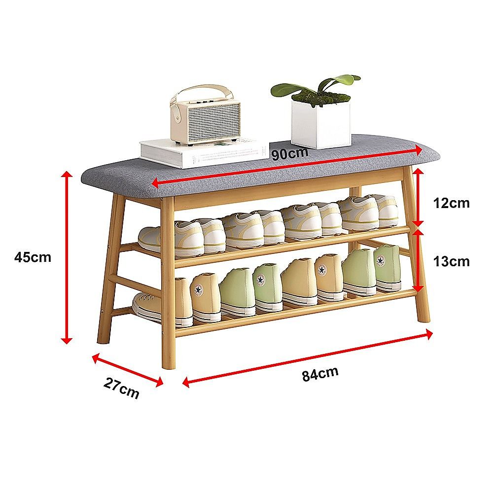 Shoe Stool Storage Rack Cabinet - Multifunctional Space Saving