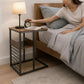 Side Table Sofa End Wooden Shelf Couch Living Nightstand