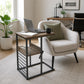 Side Table Sofa End Wooden Shelf Couch Living Nightstand