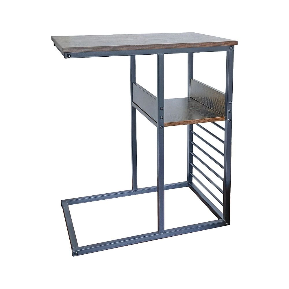 Side Table Sofa End Wooden Shelf Couch Living Nightstand