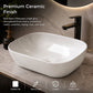 Bathroom Basin Vanity Sink Ceramic Oval Above Counter Top Mount Bowl