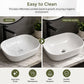 Bathroom Basin Vanity Sink Ceramic Oval Above Counter Top Mount Bowl