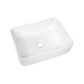 Bathroom Basin Vanity Sink Ceramic Square Above Counter Top Mount Bowl