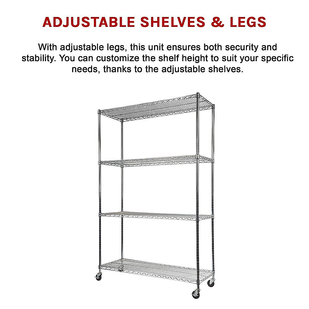 Modular Wire Storage Shelf 1500 x 600 x 1800mm Steel Shelving