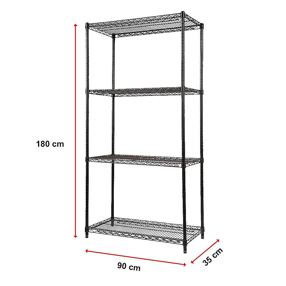 Modular Wire Storage Shelf 900 x 350 x 1800mm Steel Shelving