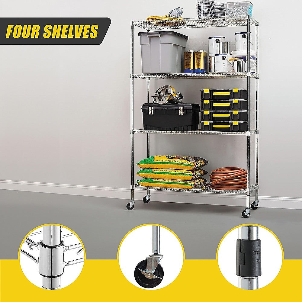 Modular Wire Storage Shelf 900 x 350 x 1800mm Steel Shelving