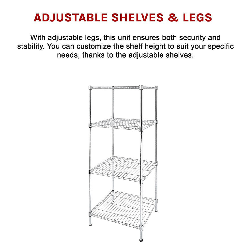 Modular Wire Storage Shelf 450 x 450 x 1800mm Steel Shelving