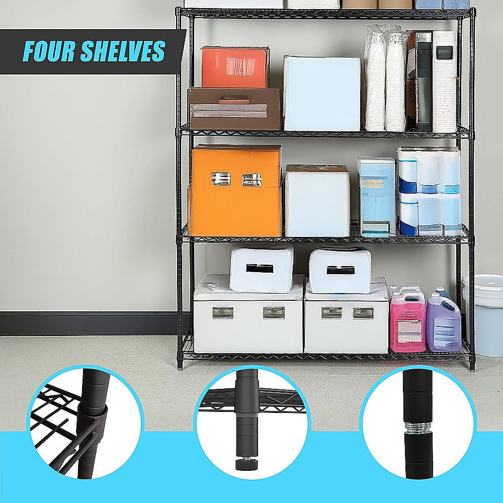 Modular Wire Storage Shelf 1200 x 600 x 1800mm Steel Shelving