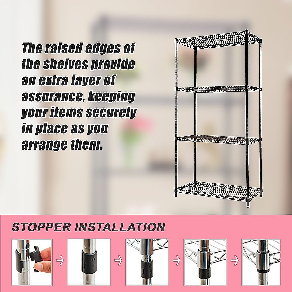 Modular Wire Storage Shelf 900x450x1800mm Steel Shelving