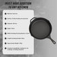 Frying Pan Non-Stick Cast Iron Steak Skillet Round BBQ Grill Cookware - 30cm