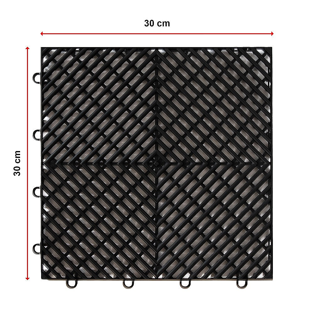 Vented Garage Floor Tiles | Snow Water Drainage | 30x30cm