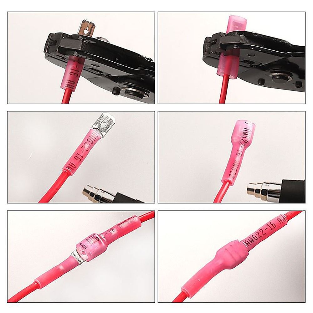 Heat Shrink Spade Connectors 250pc Quick Disconnect Wire HomeMyGardenal