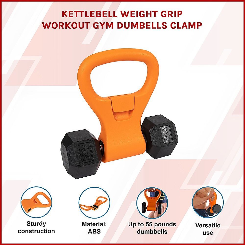 Kettlebell Weight Grip Workout Gym Dumbbells Clamp