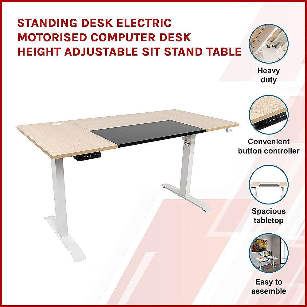 Standing Desk Motorised Computer Desk Height Adjustable Sit Stand Table