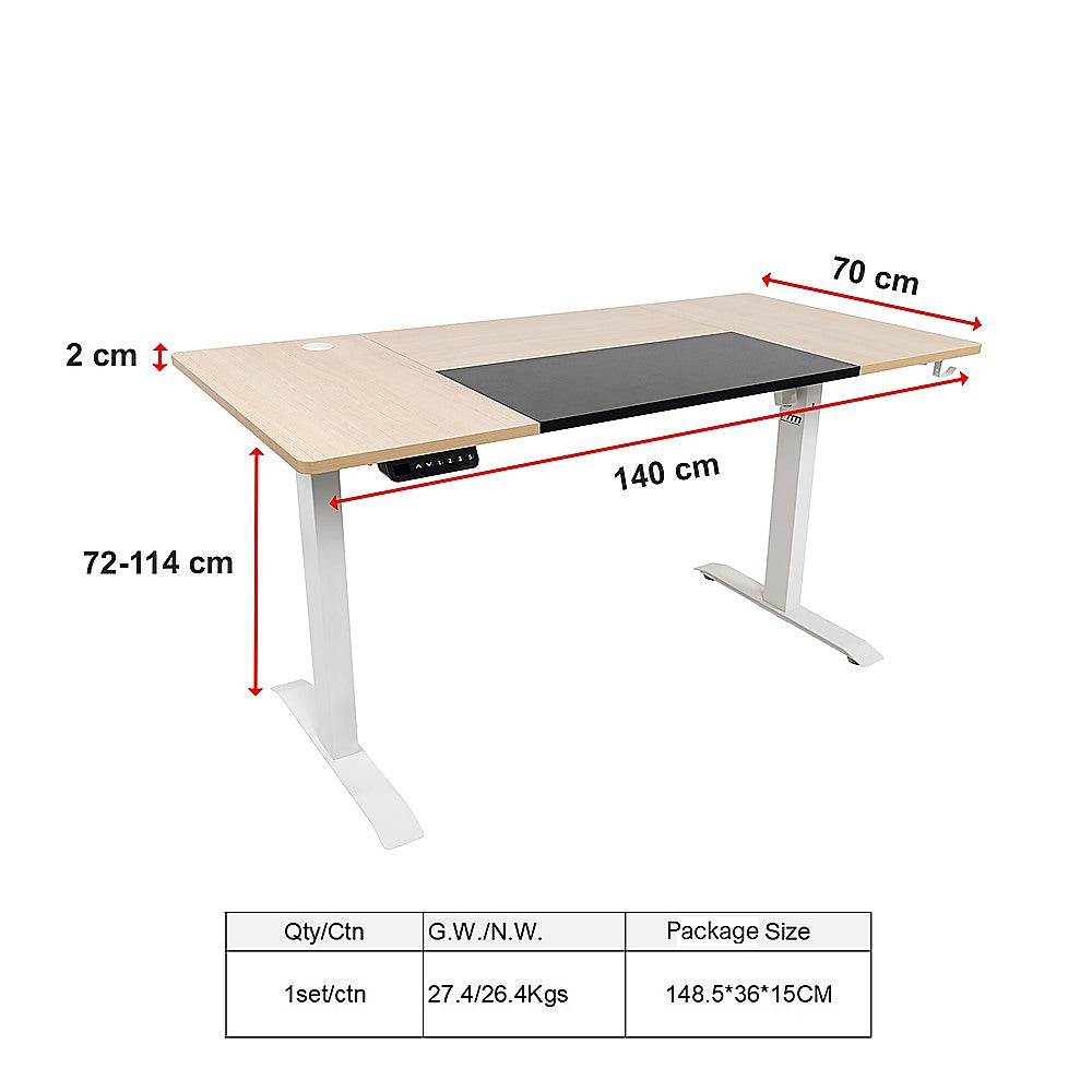 Standing Desk Motorised Computer Desk Height Adjustable Sit Stand Table