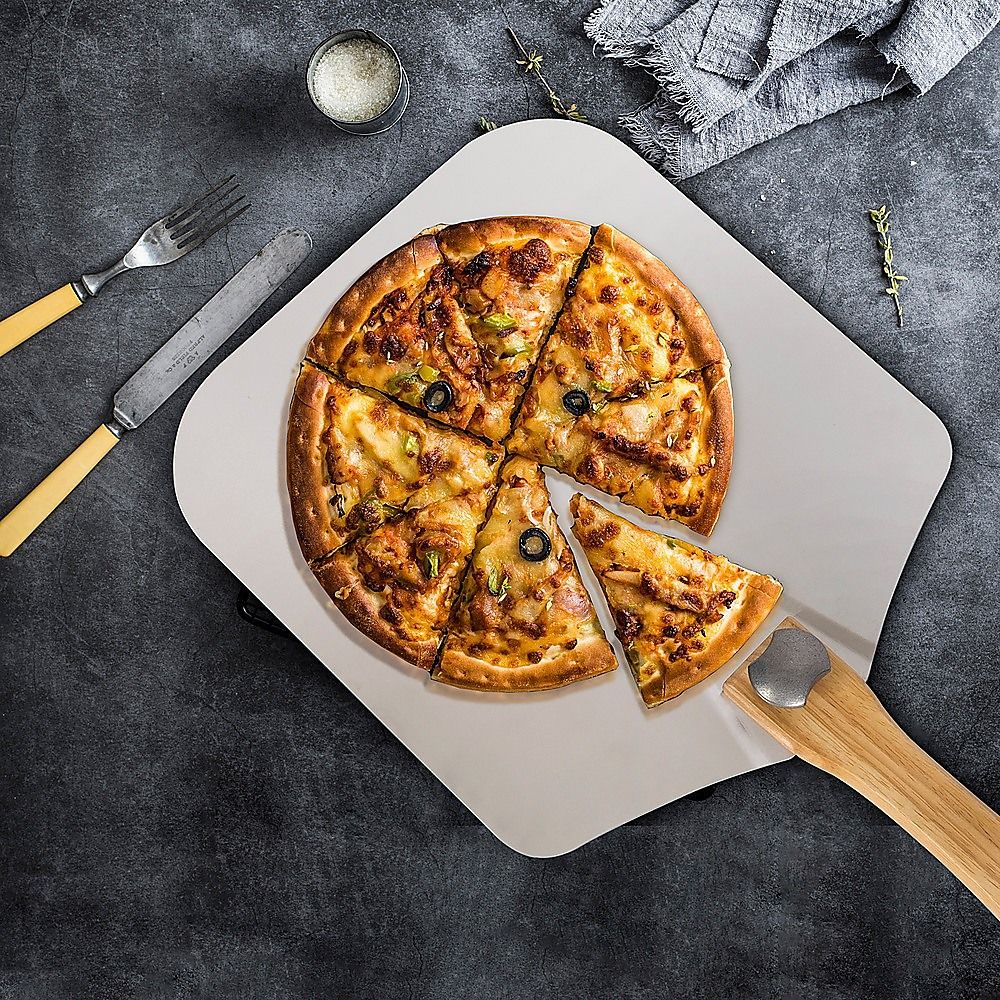 Metal Pizza Peel with Foldable Wood Handle