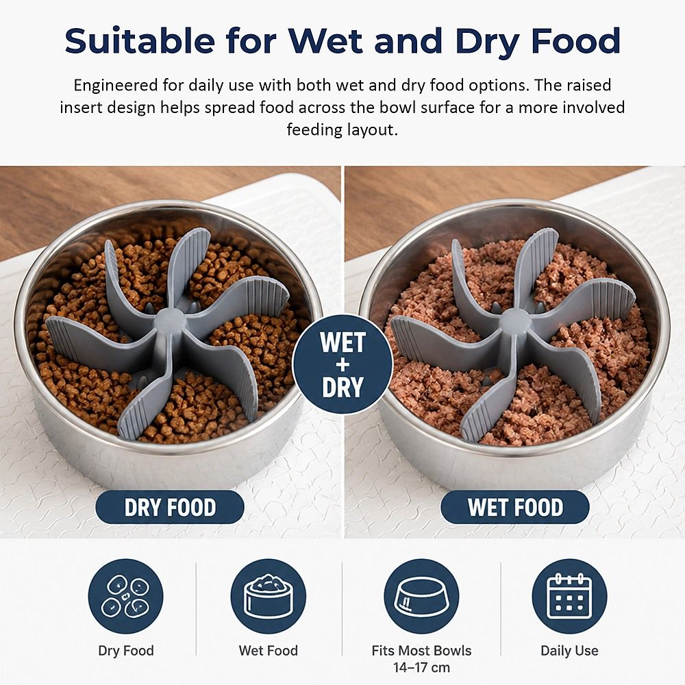 Dog Bowl Slow Feeder Insert (2 Pack)