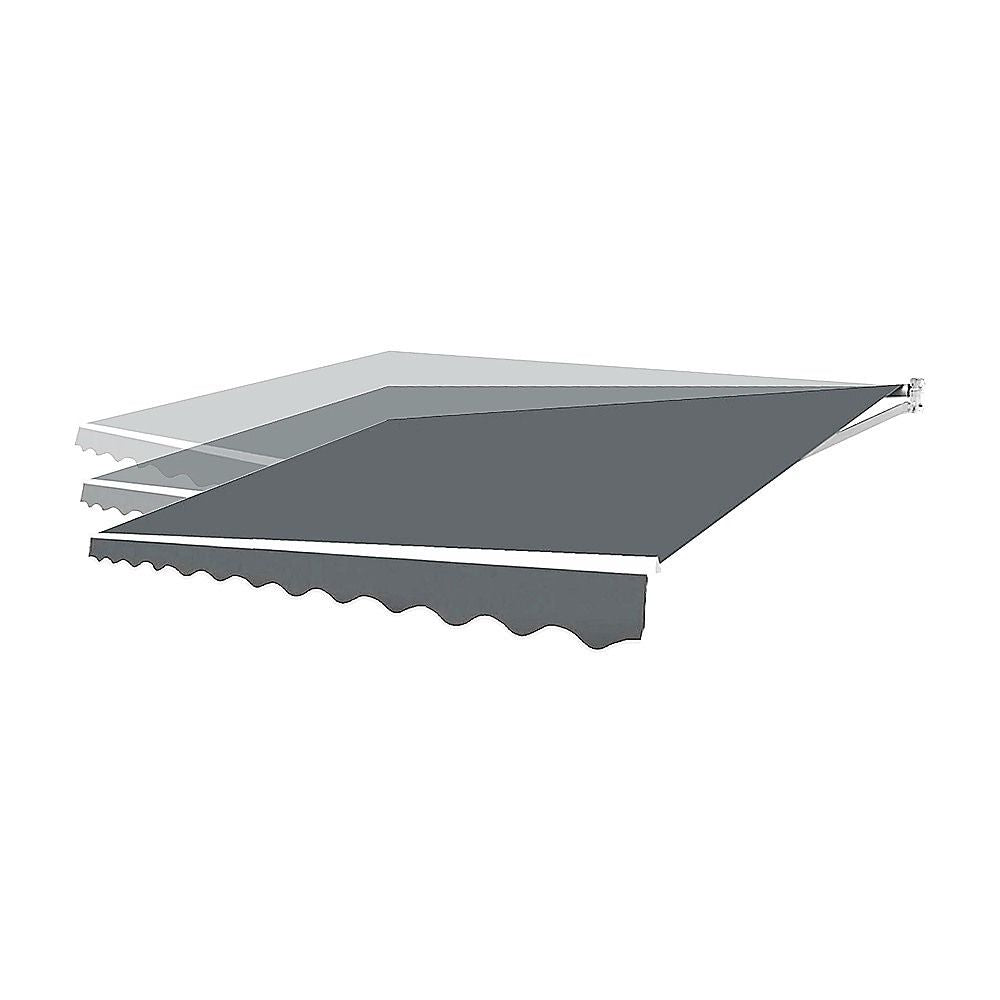Outdoor Awning Folding Arm Retractable Sunshade Canopy 3.0m x 2.5m Grey