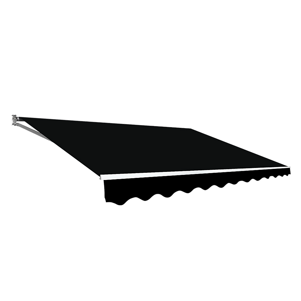 Outdoor Awning Folding Arm Retractable Sunshade Canopy 3.0m x 2.5m Black