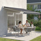 Outdoor Awning Folding Arm Retractable Sunshade Canopy 4.0m x 2.5m Grey