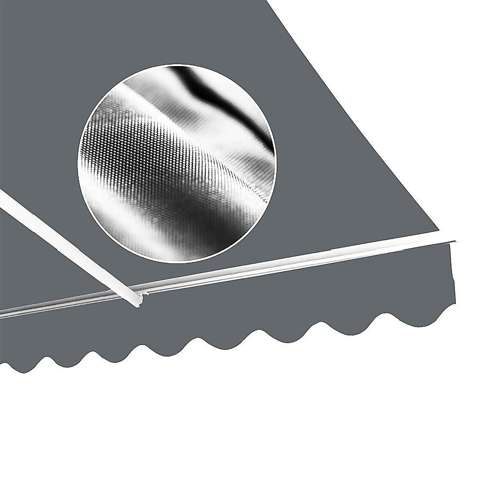 Outdoor Awning Folding Arm Retractable Sunshade Canopy 4.0m x 2.5m Grey