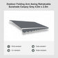 Outdoor Awning Folding Arm Retractable Sunshade Canopy 4.0m x 2.5m Grey