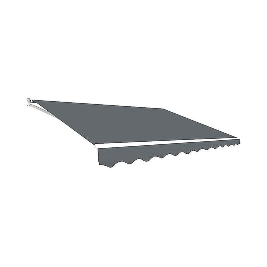 Outdoor Awning Folding Arm Retractable Sunshade Canopy 5.0m x 2.5m Grey