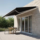 Outdoor Awning Folding Arm Retractable Sunshade Canopy 4.0m x 3.0m Black