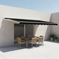 Outdoor Awning Folding Arm Retractable Sunshade Canopy 5.0m x 3.0m Black