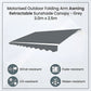 Outdoor Awning Motorised Folding Arm Retractable Sunshade Canopy 3.0m x 2.5m Grey