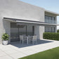 Folding Arm Awning Motorised Outdoor Retractable Sunshade Canopy Grey 4.0m x 3.0m