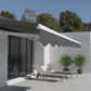 Folding Arm Awning Motorised Outdoor Retractable Sunshade Canopy Grey 4.0m x 3.0m