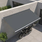 Folding Arm Awning Motorised Outdoor Retractable Sunshade Canopy Grey 4.0m x 3.0m