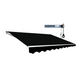 Folding Arm Awning Motorised Outdoor Retractable Sunshade Canopy Black 4.0m x 3.0m