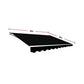 Folding Arm Awning Motorised Outdoor Retractable Sunshade Canopy Black 4.0m x 3.0m