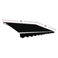 Folding Arm Awning Motorised Outdoor Retractable Sunshade Canopy Black 5.0m x 3.0m