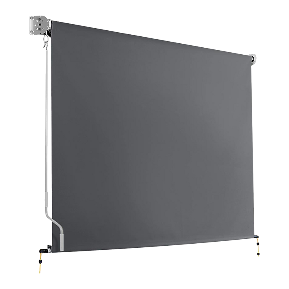 Outdoor Awning Retractable Straight Drop Roll Down Garden Patio Screen 3.0X2.5M