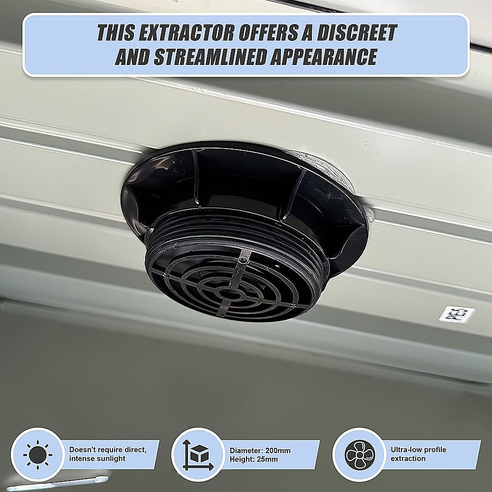 Solar Powered Roof Fan Ventilator Loft Vent for Boat RV Greenhouse Shed HomeMyGarden
