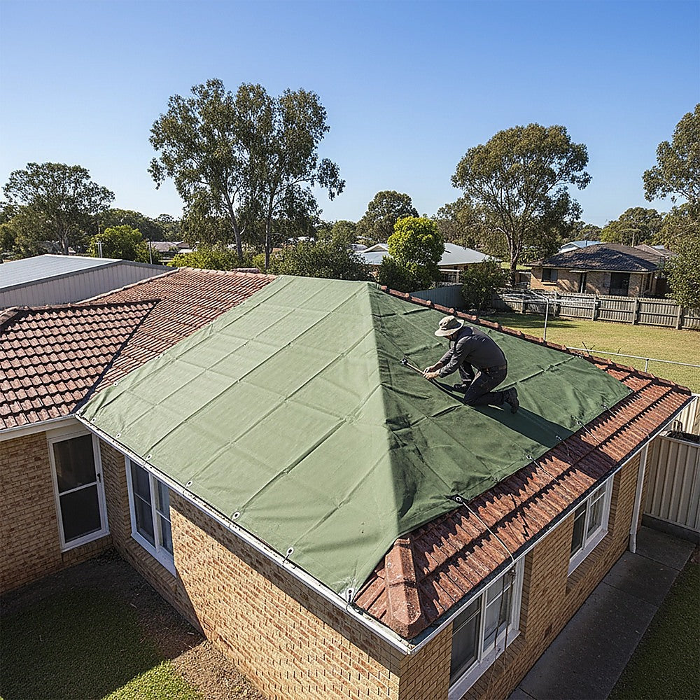 Canvas Tarp Tarpaulin 3x4M Army Heavy Duty Waterproof