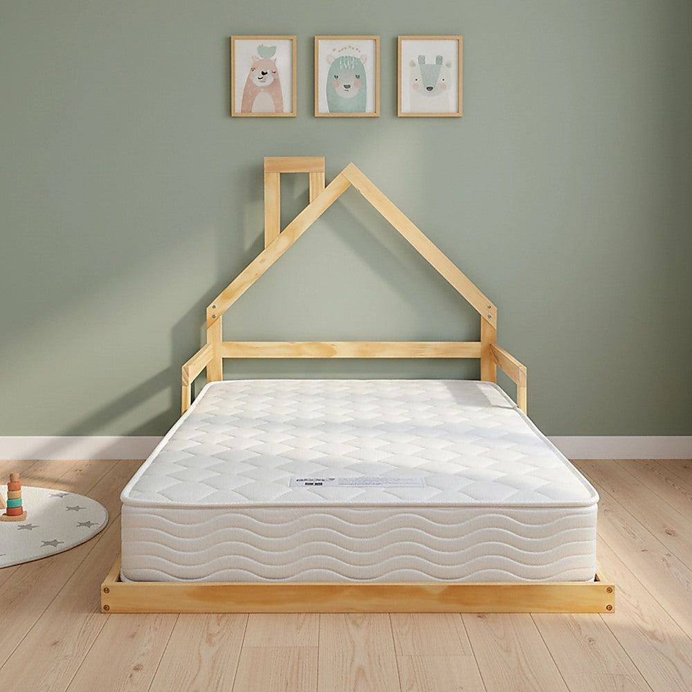Floor Bed House Frame Pine Wood for Kids and Toddlers