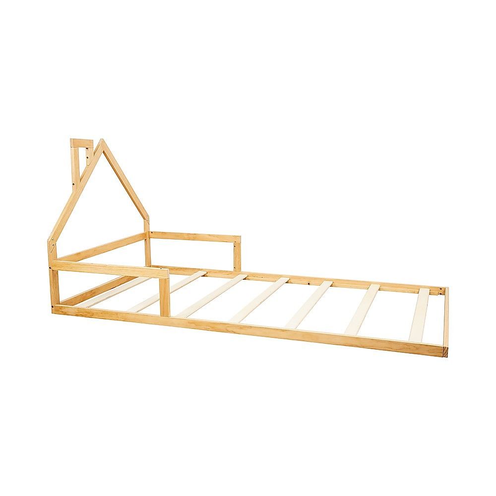 Floor Bed House Frame Pine Wood for Kids and Toddlers