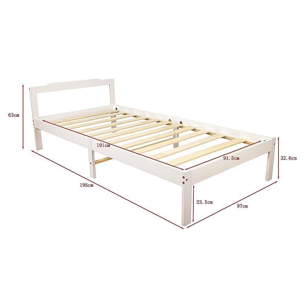 Bed Frame Natural Wooden Home Furniture