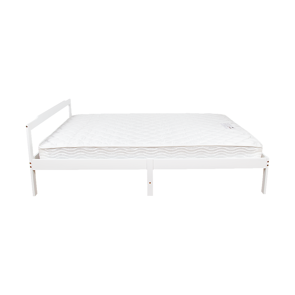 Double Wooden Bed Frame Home Furniture White