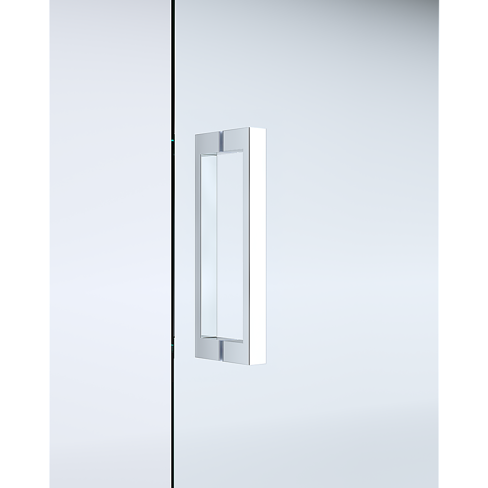 Glass Shower Screen Double Sliding Door Adjustable 900x1000mm - Chrome