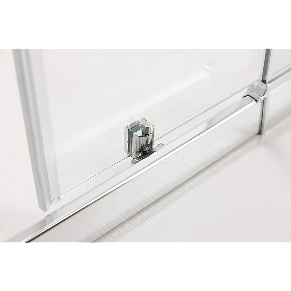 Glass Shower Screen Double Sliding Door Adjustable 900x1000mm - Chrome