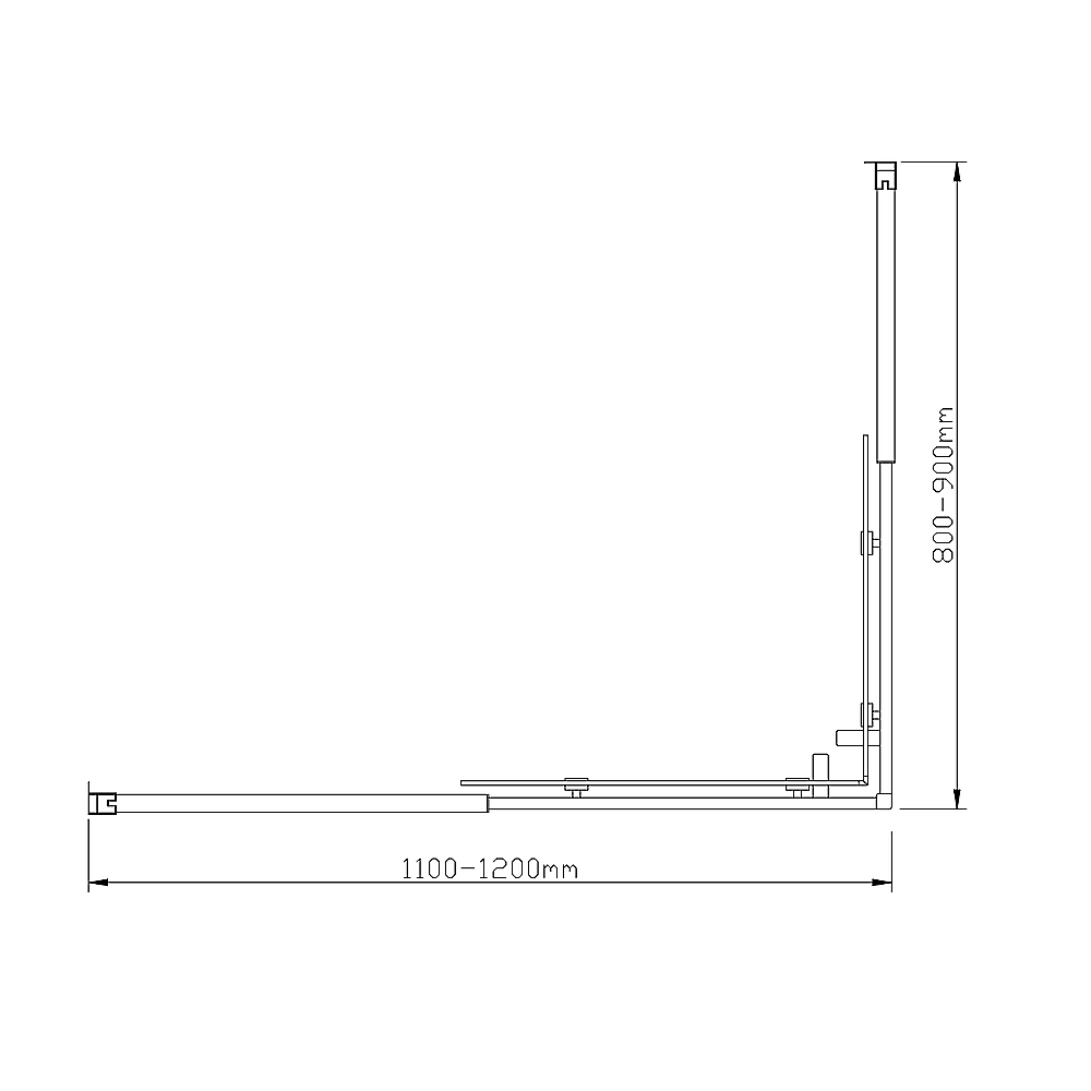 Adjustable 1200x900mm Double Sliding Door Glass Shower Screen in Chrome