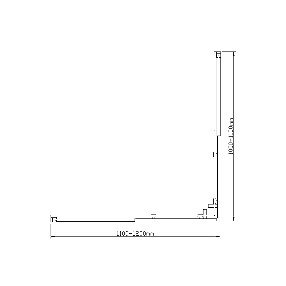 Adjustable 1200x1100mm Double Sliding Door Glass Shower Screen in Chrome