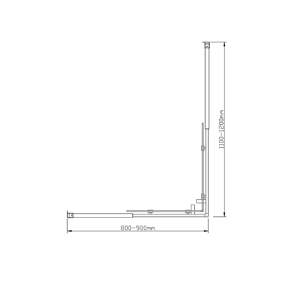 Adjustable 900x1200mm Double Sliding Door Glass Shower Screen in Chrome