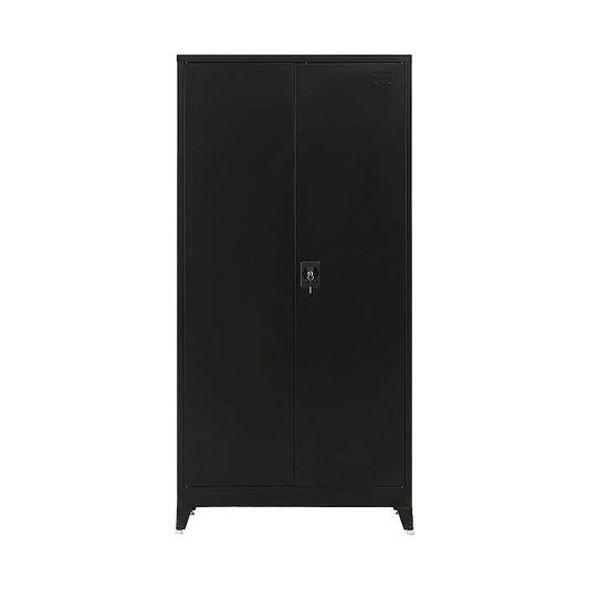 Two-Door Metal Cabinet Shelf Storage for Home Office Gym