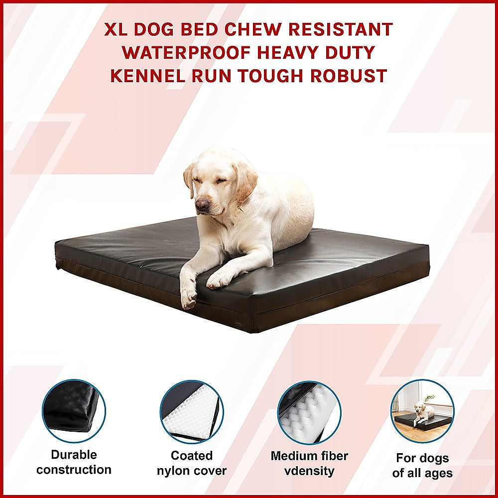 XL Dog Bed Chew Resistant Waterproof Heavy Duty Kennel Run Tough & Robust